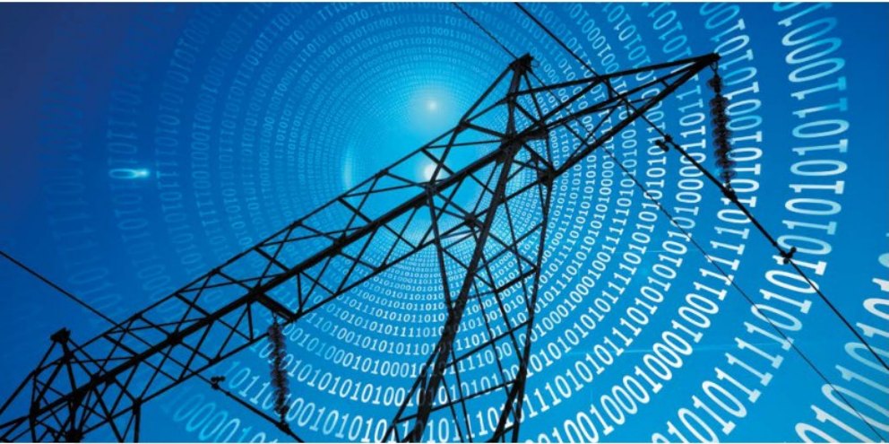 Transmission tower with digital data overlay